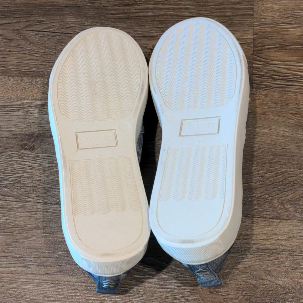 Soludos Blue Camouflage Slip-On Loafers